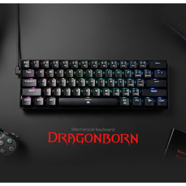 Teclado Redragon Dragonborn Black K630-Rgb