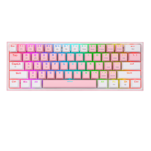 Teclado Redragon Fizz Pro Pink-White Wireless K616-rgb