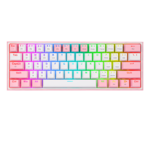 Teclado Redragon Fizz White-Pink Wireless K616-rgb