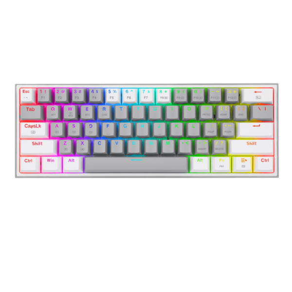 Teclado Redragon Fizz Pro Grey-White Wireless K616-rgb