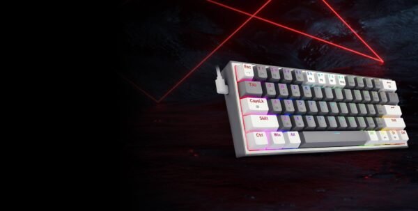 Teclado Redragon Fizz Pro Grey-White Wireless K616-rgb