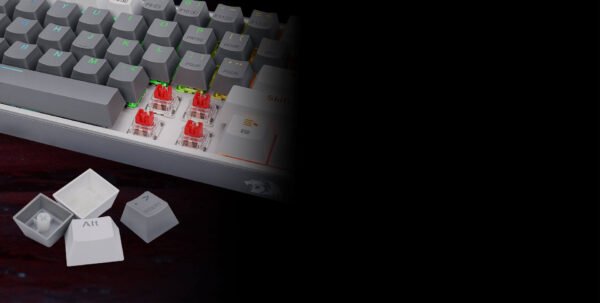 Teclado Redragon Fizz Pro Grey-White Wireless K616-rgb