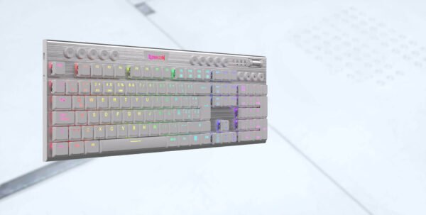 Teclado Redragon Horus FS White Wireless K618-rgb
