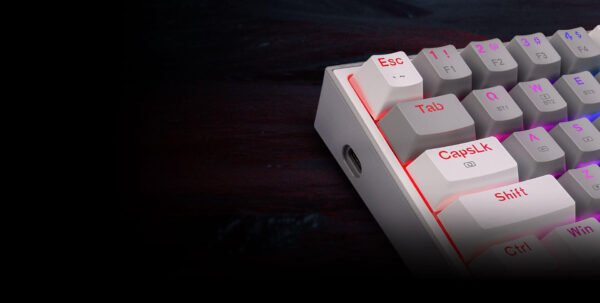 Teclado Redragon Fizz Pro Grey-White Wireless K616-rgb