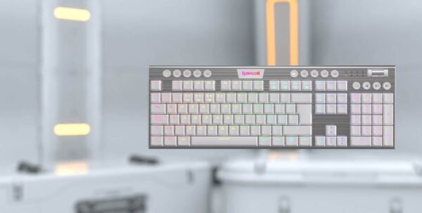 Teclado Redragon Horus FS White Wireless K618-rgb