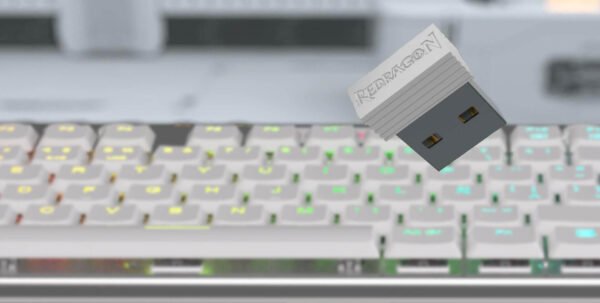 Teclado Redragon Horus FS White Wireless K618-rgb